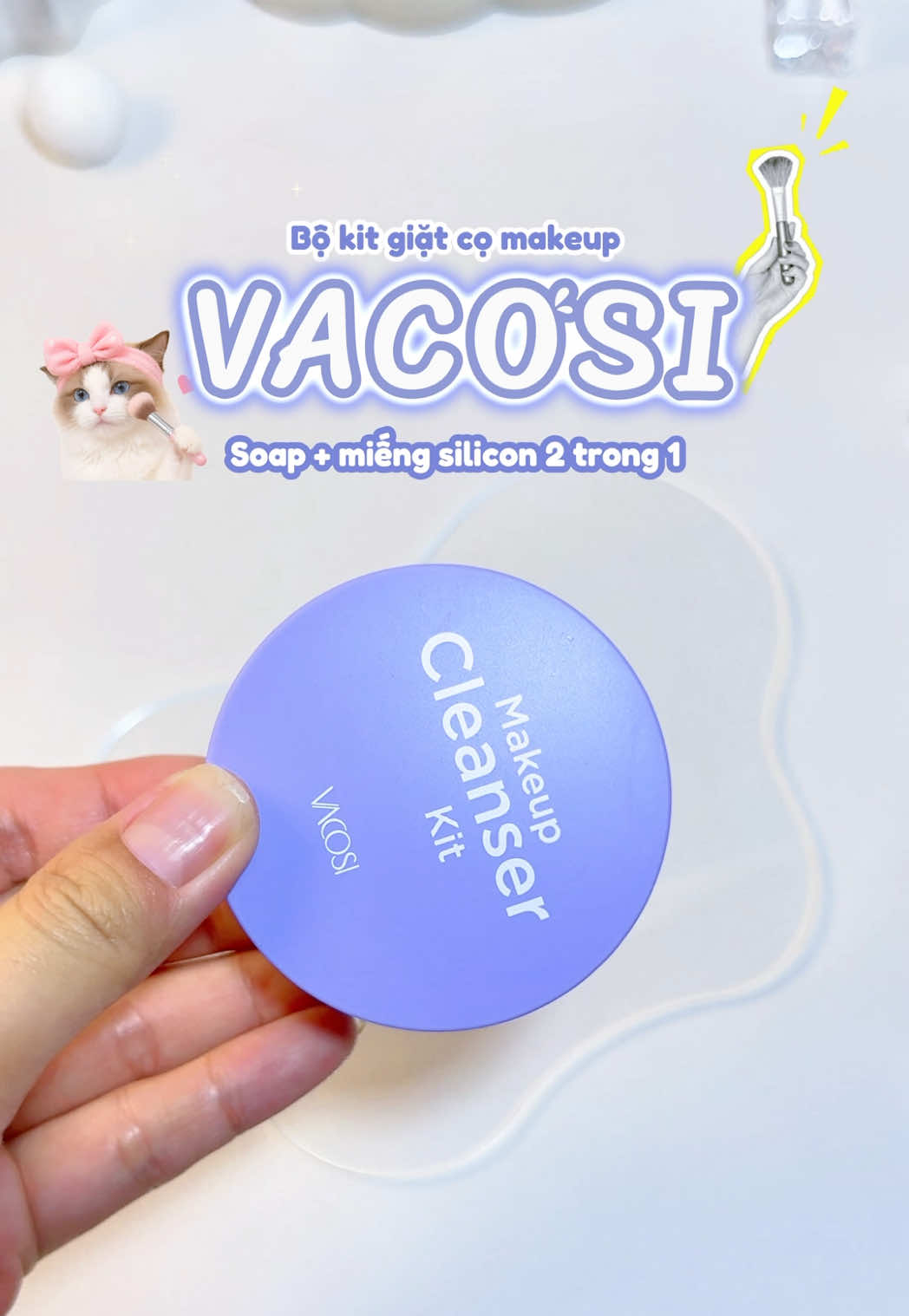 Giặt nguyên bộ cọ mấy chục cái siêu nhanh siêu sạch lại còn mềm cọ là đây chứ đâuuu ✨💦😝 #vacosi #giatcotrangdiem #giatcomakeup #comakeup #xaphonggiatco 