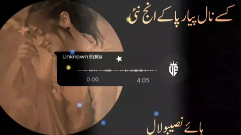 kisy nal Piyar Pa k Inj Nai Stai Da 🥹❤️‍🩹🍂Naseebo Lal Sad Song 🍁#fullsong #naseebolal #sadsong #foryouu #viralvideos 