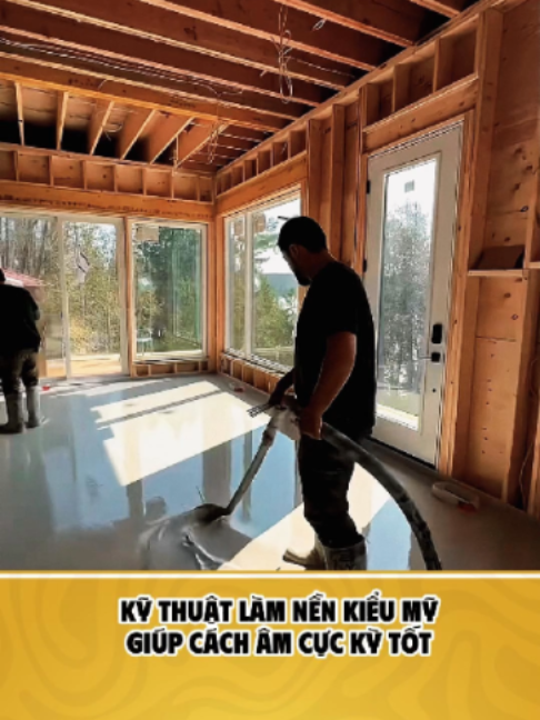 Kỹ thuật làm nền nhà kiểu Mỹ giúp cách âm cực kỳ tốt #kienthuc #khampha #xaydung #thicong