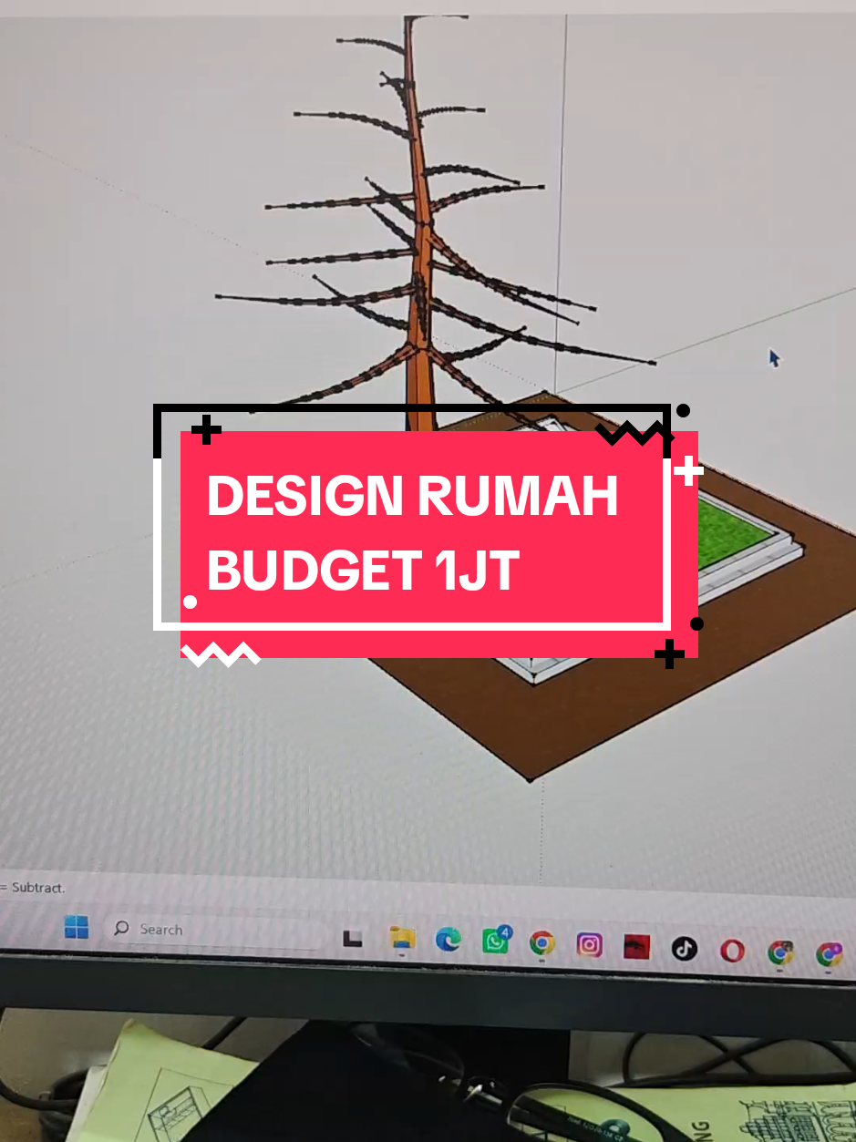 DESIGN RUMAH BUDGET 1JT mohon maaf yg tersinggung 👉🏻👈🏻 🥺 #architecture #bangunan #rumah #arsitek #arsitektur 