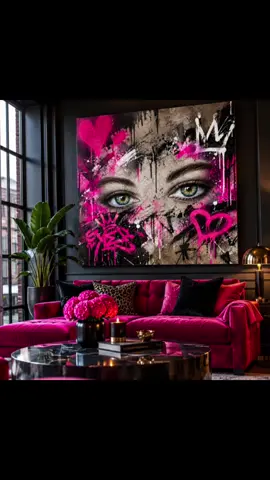 VandalEYES 👀 fun fact…this is the first piece I ever created for KalomaGB. The eyes are actually mine 😍 Now available on ArtMajeur and Etsy  #ColourfulInteriors #KalomaGB #artforsale #ContemporaryArt 