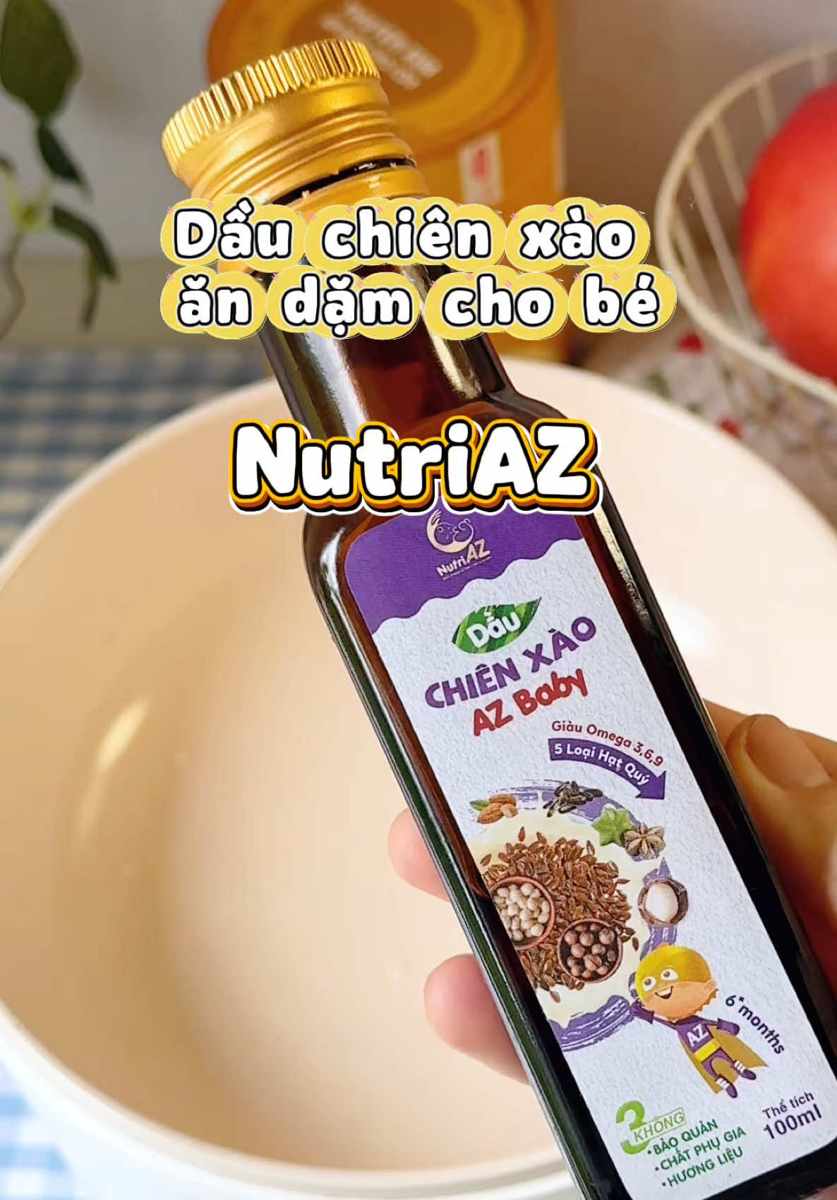Dầu chiên xào ăn dặm dinh dưỡng, thơm ngon cho bé #dauandam #dauandamchobe #dauchienxaochobe #dauandamnutriaz #nutriaz 