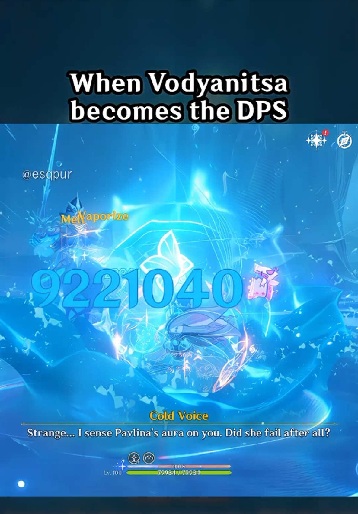 When Vodyanitsa becomes the DPS #GenshinImpact #hoyocreators #Vodyanitsa 