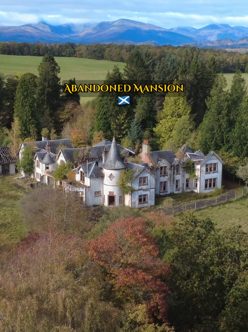 One of many abandoned mansions in Scotland... 🏰🌿  Located within Loch Lomond & The Trossachs National Park, this incredible building has stood empty since the 1990s. It’s hard to believe a place like this has been left abandoned for so long, especially in such a beautiful part of Scotland.  What do you think should happen to places like this? 👇 #Scotland #abandoned #History #explorescotland #abandonedplaces 