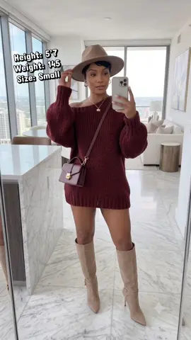 This sweater dress knew exactly what it was doing. 😮‍💨🍷 Cozy, sexy, and just enough attitude. #tiktokshop #tiktokmademebuyit #fall #sweaterweather #TikTokShopFinds 