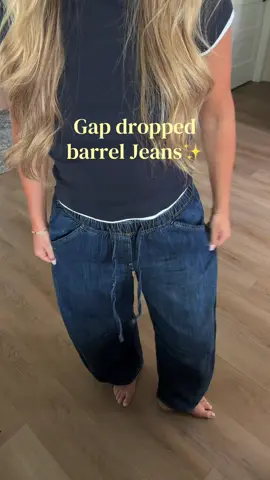 These are the jeans you wear when you want the look of jeans but the fit of sweatpants ✨🤏 #gap #barreljeans