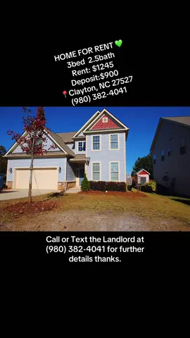 🏡✨ CLAYTON, NC RENTAL ALERT! ✨🏡 If you’ve been searching for a place that gives you space, comfort, and affordability, this one deserves a look! 👀🔥 📍 20 W Smoketree Ct, Clayton, NC 27527 🛏️ 3 Bedrooms 🛁 2.5 Bathrooms 💰 Rent: $1,245/month 🔐 Deposit: $900 Imagine coming home to a spacious 3-bedroom, 2.5-bath home where you actually have room to spread out! 🙌 Whether you’re looking for more space for the family, a home office, a guest room, or simply want extra room to live comfortably, this could be the opportunity you’ve been waiting for. 🏠❤️ 🔥 $1,245 RENT + $900 DEPOSIT 🔥 📌 Save this post so you don’t lose it! 📲 Share with someone looking for a home in Clayton! 👀 Tag a friend who needs to see this! 💬 Interested? Reach out for more information and availability. ⚠️ Rental details, availability, qualifications, and move-in requirements should be confirmed with the property representative. Don’t let the price make you scroll past! 👀 This is the kind of rental people are always asking about—3 beds + 2.5 baths + Clayton location + $1,245 rent. 🏡✨ #ClaytonNC #ClaytonNorthCarolina #ClaytonNCRealEstate #ClaytonRentals #NCRealEstate                                      