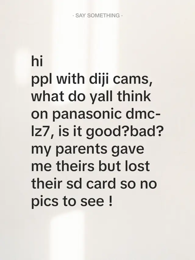 hi  should i buy a sd card and try it !!! lmklmk #camera #digitalcamera #lumix #fyp #advice 