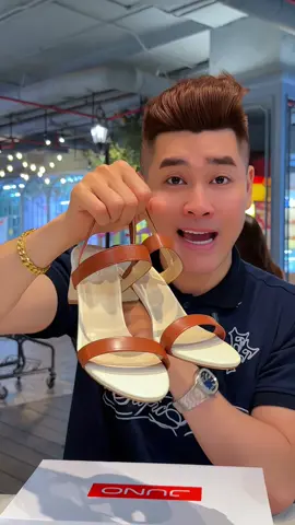 JUNO Giày Sandal Gót Vuông Bas
