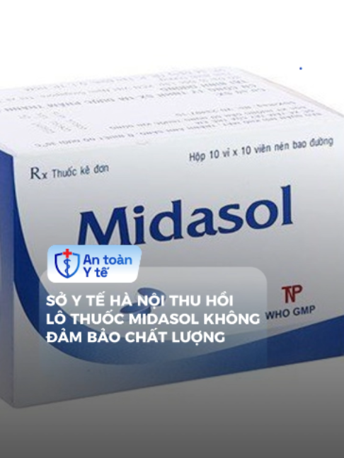 Thuốc MIDASOL (viên nén bao đường Bromo camphor 20 mg, methylene blue 20mg) Số GĐKLH: 893110223324, Số lô: 871225; Ngày SX: 27/12/2025; HD: 26/12/2028 do Chi nhánh Công ty TNHH Sản xuất – Thương mại Dược phẩm Thành Nam tại Bình Dương sản xuất #antoanyte #tiktoknew #songkhoe247 #dgh