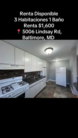 🏡 CASA DISPONIBLE EN RENTA – BALTIMORE, MD 🇺🇸🔥 💲 Renta mensual: $1,600 ✨ ¡TODOS LOS SERVICIOS INCLUIDOS! Excelente oportunidad para rentar una propiedad cómoda, funcional y lista para mudarse en Baltimore, Maryland. 🏠 Características de la propiedad: ✅ 3 habitaciones amplias ✅ 1 baño completo ✅ Cocina funcional ✅ Garaje privado ✅ Área de lavado ✅ Mantenimiento incluido 💡 SERVICIOS INCLUIDOS EN LA RENTA: ✔️ Electricidad ✔️ Agua ✔️ Gas ✨ BENEFICIOS ADICIONALES: 🐶 Se aceptan mascotas 👶 Se aceptan niños 🔑 Disponible para ocupación inmediata 📍 UBICACIÓN: 5006 Lindsay Rd, Baltimore, MD 21229 📲 Para más información o para agendar una visita: +1 (561) 608-2538 🔥 ¡No dejes pasar esta oportunidad! Contáctanos hoy y agenda tu visita para conocer tu próximo hogar.  #Maryland #Baltimore #MD #usa #react 