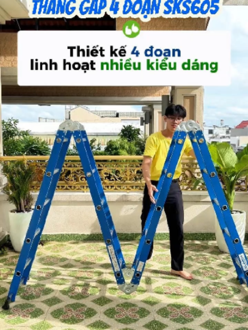 THANG GẤP 20 BẬC LINH HOẠT NHIỀU KIỂU DÁNG #sumika #thanggap4doan #thanginox #thangdanang #congtrinh