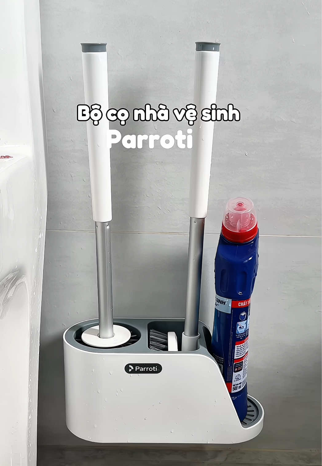 Bộ cọ nhà vệ sinh vừa gọn, vừa sạch vừa đẹp nhà Parroti #thudienp #parroti #coboncau #conhavesinh #cotreotuong 