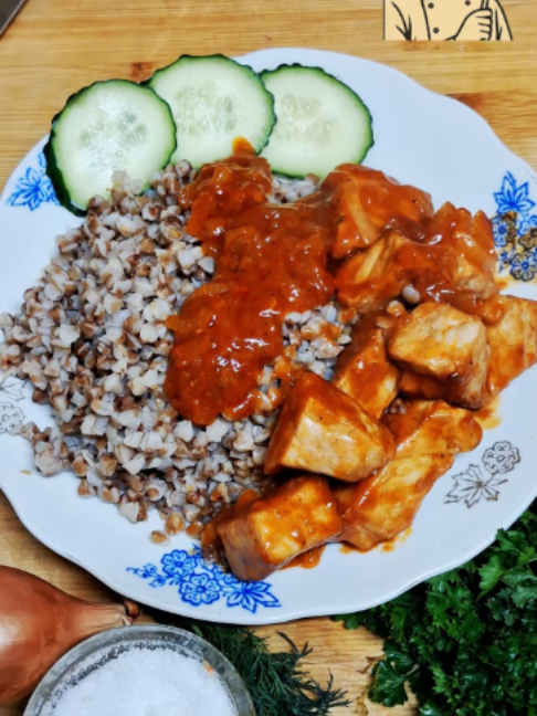 Полный рецепт в ПРОФИЛЕ 🔗  Этот же ВКУС🤤! Гуляш с Гречкой как в 1980-х #гост #гуляш #мясо #рецепт #ужин #кулинария #ностальги#ностальгия