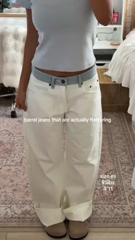 the waistband is so cute and it’s adjustable!? ☁️🪽 #lowrisejeans #barreljeans #baggyjeans #tiktokshopblackfriday #tiktokshopcybermonday 