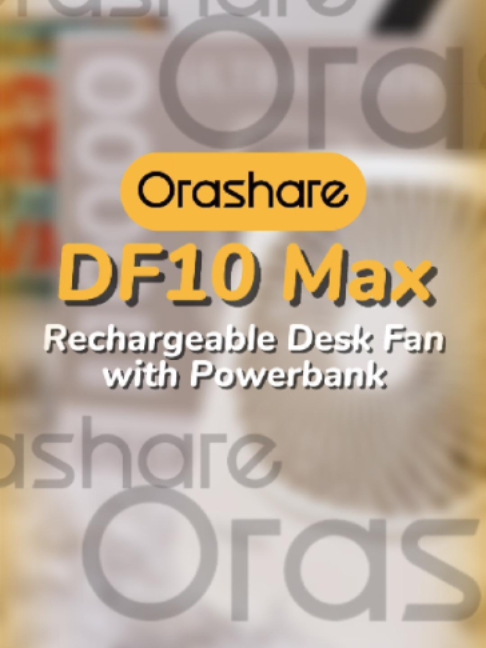 Powerful airflow, convenient design, and perfect for staying cool wherever you go with the Orashare DF10 MAX! Your everyday cooling buddy! 💨