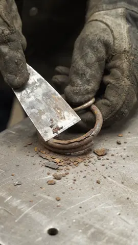 Satisfying Rust Removal: Scraping Heavy Corrosion Off Old Metal Coil #RustRemoval #SatisfyingVideo #MetalRestoration #RustCleaning #FacebookReels 