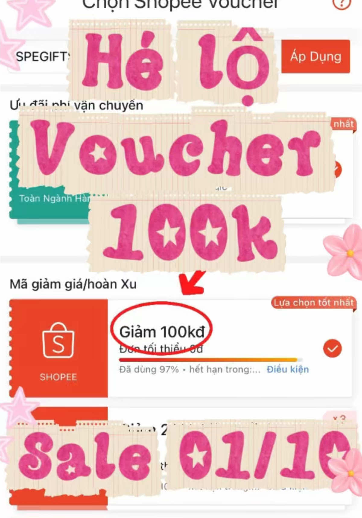 Hé lộ voucher 100k #voucher #magiamgia #vouchershopee #magiamgiashopee #sansale 