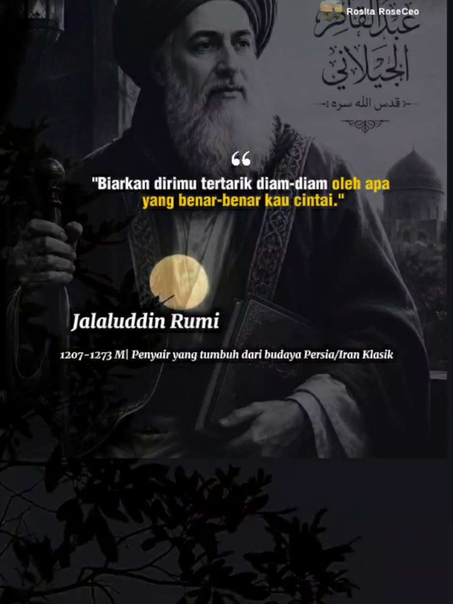 Kutipan ini berbicara tentang ketertarikan yang lahir dari kedalaman hati, bukan sekadar keinginan yang dipaksakan oleh pikiran. 🌿 Makna mendalam “Biarkan dirimu tertarik diam-diam oleh apa yang benar-benar kau cintai.” Ada hal-hal yang tidak perlu kita kejar dengan tergesa-gesa. Jika sesuatu benar-benar menyentuh jiwa, biarkan hati perlahan mendekatinya. “Tertarik diam-diam” bukan berarti pasif atau menyerah pada keadaan. Ia adalah tentang mendengarkan suara hati tanpa terlalu banyak kebisingan dari dunia—tanpa harus membuktikan kepada siapa pun apa yang kita cintai. Sebab, sesuatu yang benar-benar kita cintai biasanya akan terus memanggil kita, bahkan ketika kita mencoba mengabaikannya. Mungkin itu sebuah impian. Mungkin sebuah jalan kehidupan. Mungkin ilmu yang ingin dipelajari. Atau mungkin sesuatu yang membuat jiwa kita merasa hidup kembali. #jalaluddinrumi #rumiqoutes #dakwah #reminder #foryoupage 
