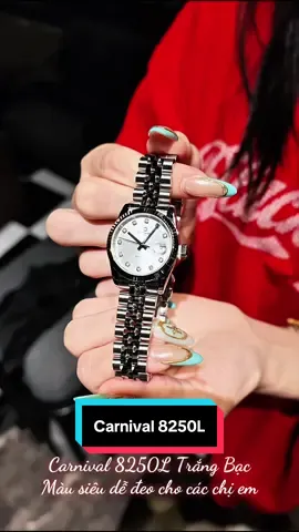 Phiên bản Carnival 8250L Trắng Bạc tinh tế cho các chị em đây ạ 🥰 #gwatch #donghocarnival #carnival8250l #xuhuong #donghonu