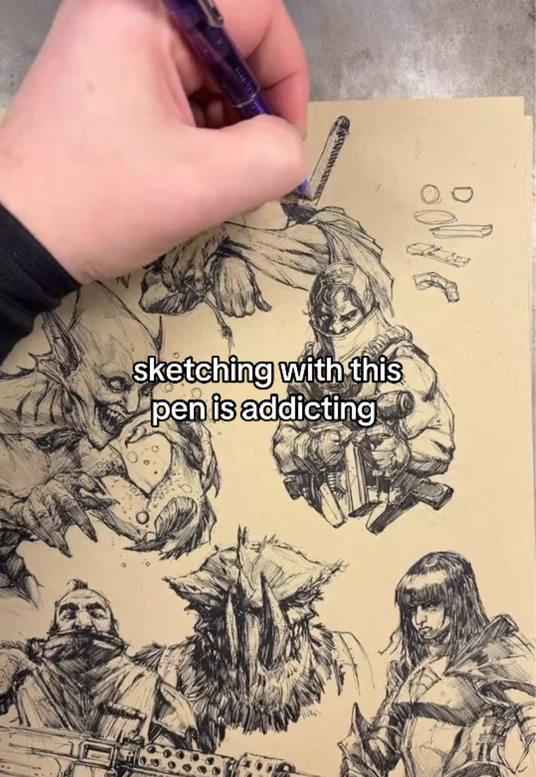 When you aren’t fighting your materials, your creativity can take over and you’d be amazed what kind of crazy things your mod can come up with! #ink #drawing #sketchbook #fountainpen #drawing 