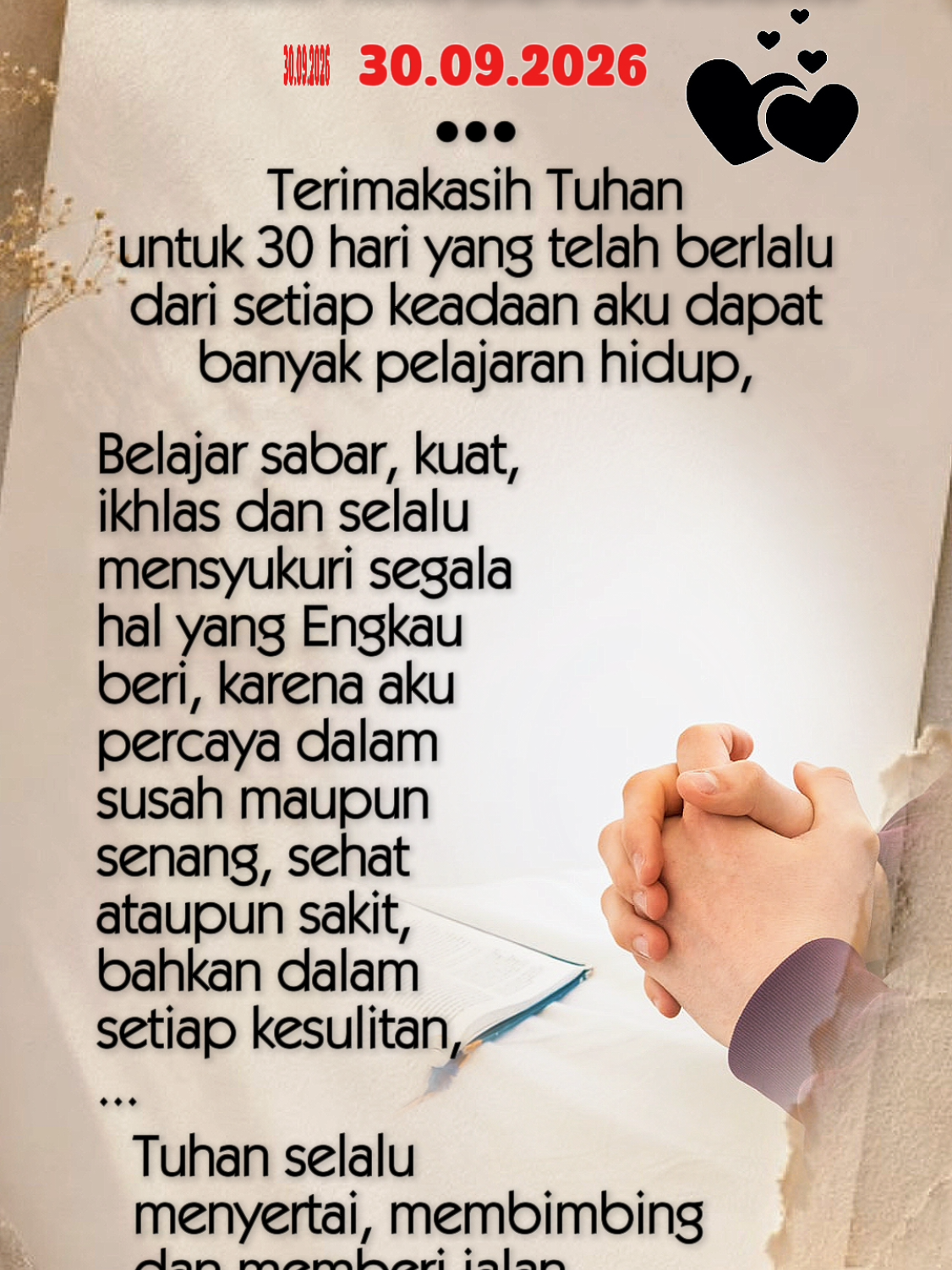 #terimakasihtuhan #selamattinggalseptember #30september2026 #doakuhariini  #thankfulandblessed 