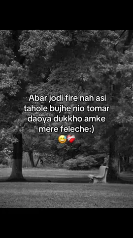 Abar jodi fire nah asi tahole bujhe nio tomar daoya dukkho amke mere feleche 😅❤️‍🩹