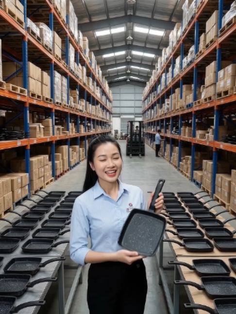 Chảo Vuông Chiên Trứng Cuộn Vân Đá Chống Dính, Đáy Từ Dùng Được Cho Mọi Loại Bếp