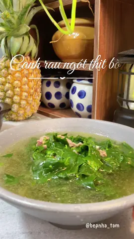 Canh rau ngót thịt bò, món nhanh gọn dễ nấu mà dễ ăn.  #bepnhatam #xhtiktok #vairalvideo #nauancungtiktok #trendingvideo 
