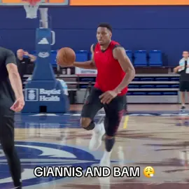 This duo is going to be scary 👀 (via @Miami HEAT) #espnsocial #NBA #giannis #bam 