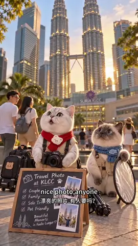 First day as KLCC photographers  #creatorsearchinsights  #catsoftiktok  #fypシ゚viral__  #catcatcat 