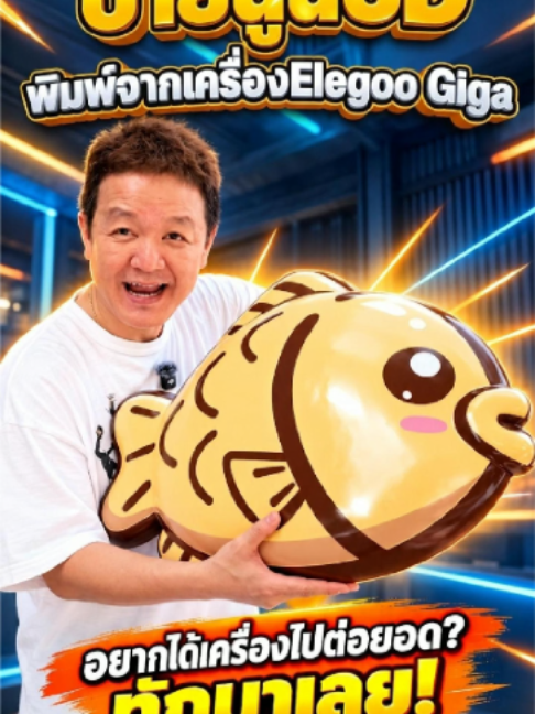 ป้ายนูน3D จากเครื่องElegoo Giga 🎉 เปลี่ยนร้านค้าให้ปัง! ป้ายโลโก้ปลา 3D นูนสวยสะดุดตา งานดี น้ำหนักเบา ทนแดด ทนฝน แข็งแรงสุดๆ ใครเห็นก็ต้องเหลียวหลัง อยากแต่งร้านให้เด่นแบบนี้แวะมาชมเครื่องพิมพ์ 3D ที่ร้านได้เลยครับสนใจ ทักแชท INBOX หรือ เพิ่มเพื่อน ไอดี @xx55 #ป้ายร้านค้า #ป้าย3D #เครื่องพิมพ์3มิติ #แต่งร้านปังๆ
