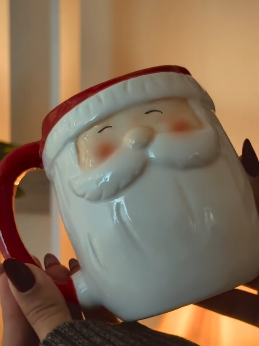 Caneca3D de Natal Papai Noel 330ml em Porcelana Decorativa #cozinha #shopee #comprinhas #natal #natalina 