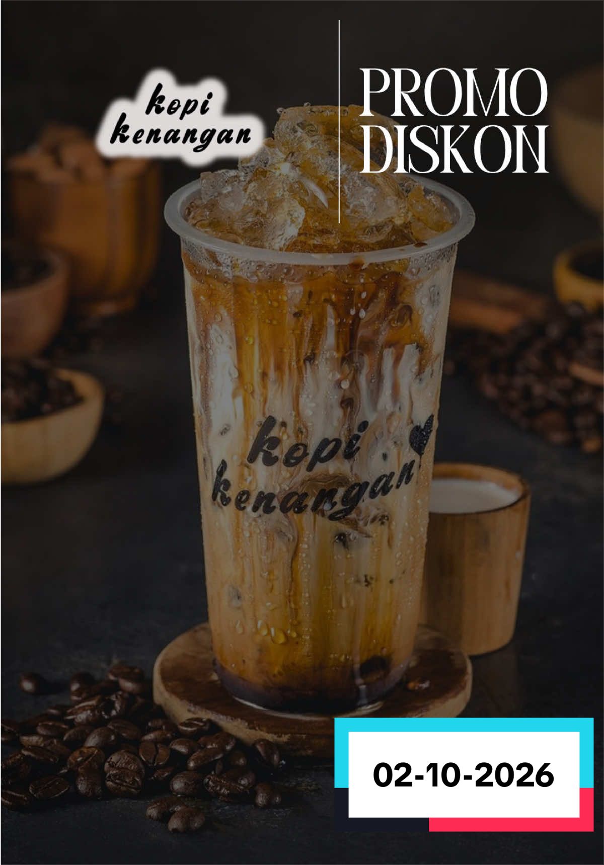 KOPI KENANGAN Lagi cari kopi dan minuman yang cocok buat nemenin aktivitas? Saatnya mampir ke Kopi Kenangan dan nikmati berbagai pilihan menu favorit dengan promo spesial TikTok. Menu favorit: * Coffee * Latte * Aren * Purple Cloud Series * Aneka minuman segar * Dessert dan snack Kenapa wajib coba? * Pilihan kopi dan minuman yang beragam * Ada pilihan menu kekinian yang menarik untuk dicoba * Cocok buat nemenin kerja, kuliah, atau santai * Bisa dinikmati kapan saja PROMO SPESIAL TIKTOK! 1.  1 americano Rp20.000(-35%) jadi Rp13.000 2. 1 matcha latte regular Rp27.000(-30%) jadi Rp19.000 3. Exclusive TikTok: 2 butterscoth aren latte Rp44.000(-14%) jadi Ro38.000 4. 1 Taro cloud milk tea regular Rp22.000(-18%) jadi Rp18.240 5. 1 Taro cloud matcha regular Rp25.000(-16%) jadi Rp21.120 6. 1 Taro milk regular Rp22.000(-14%) jadi Rp19.000 7. 1 taro cloud latte regular Rp25.000(-12%) jadi Rp22.000 Nikmati berbagai pilihan menu favorit Kopi Kenangan dengan promo voucher TikTok. Cara order: 1. Klik tag lokasi di video. 2. Pilih menu promo Kopi Kenangan. 3. Gunakan voucher TikTok. 4. Tukarkan vouchernya di outlet Kopi Kenangan. Yuk, mampir ke Kopi Kenangan dan nikmati menu favoritmu dengan promo spesial TikTok. Catatan: harga bisa berubah sewaktu waktu. #gaspoleliteseptember #jawarakulinerelite #TikTokGOGASPOL #MVDGaspol #promomakanharian