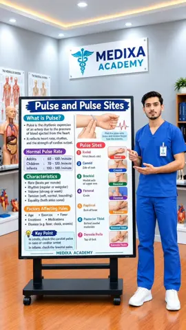 Pulse and Pulse Sites #FutureDoctor #AnatomyAndPhysiology #NursingStudent #MedSchool #MedicalStudent 