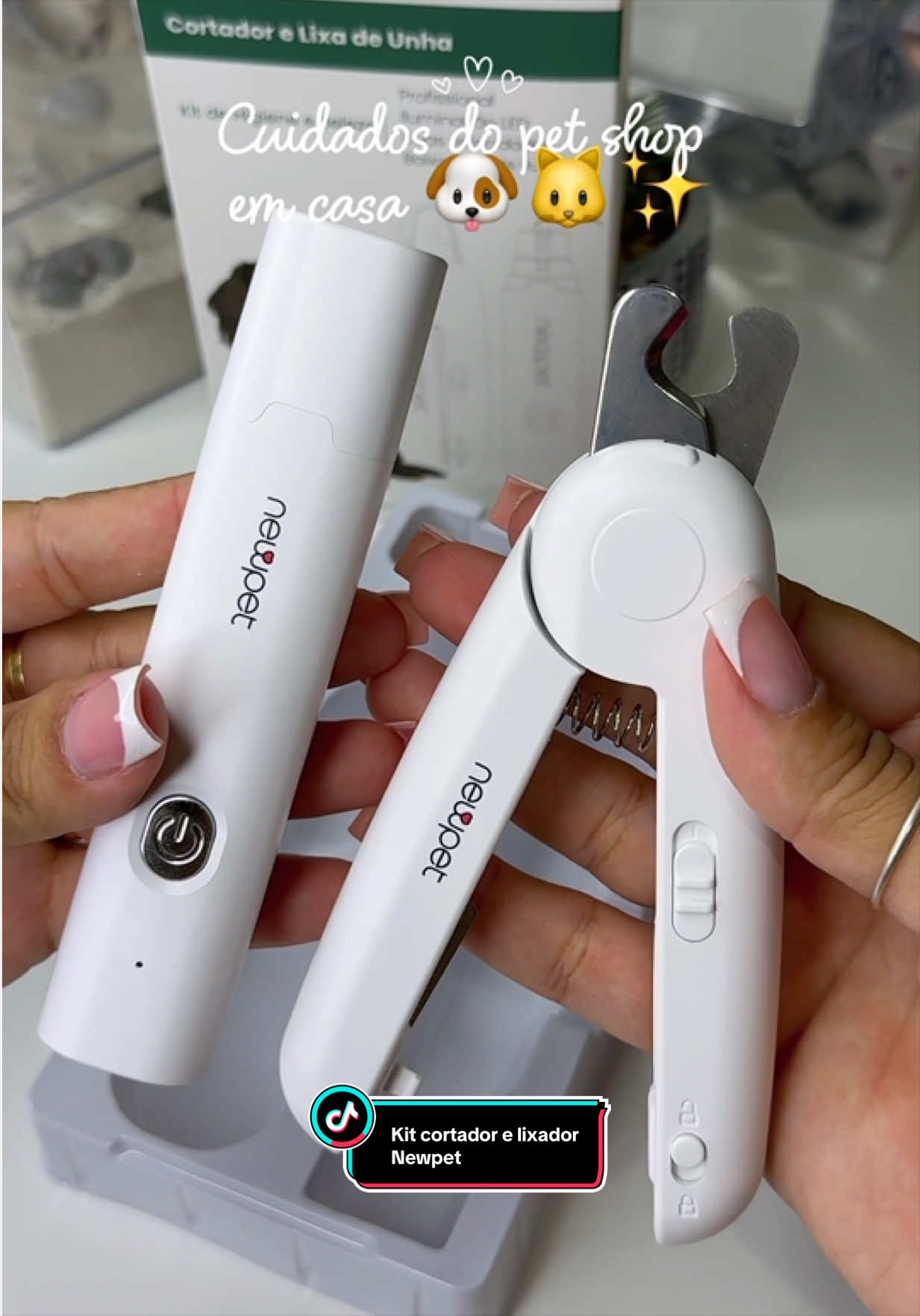 Cortador e lixador de unhas kit Newpet🐶🐱✨ Cuidados de pet shop em casa✨ #cortadordeunha #cuidadoscompets #maedepet #pet 