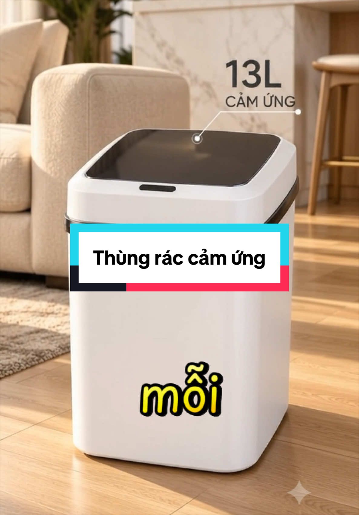 Thùng Rác Thông Minh, Dùng Trong nhà phòng khách, phòng bếp #giadungnhabep #tiktokshop1010 #chinhhangsaledam #thungracthongminh #thungraccamung 