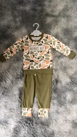 Mamas boy vintage camo baby boy set #mamasboy #vintagefashion #outdoorwear #tiktokshop #fallbabyset 