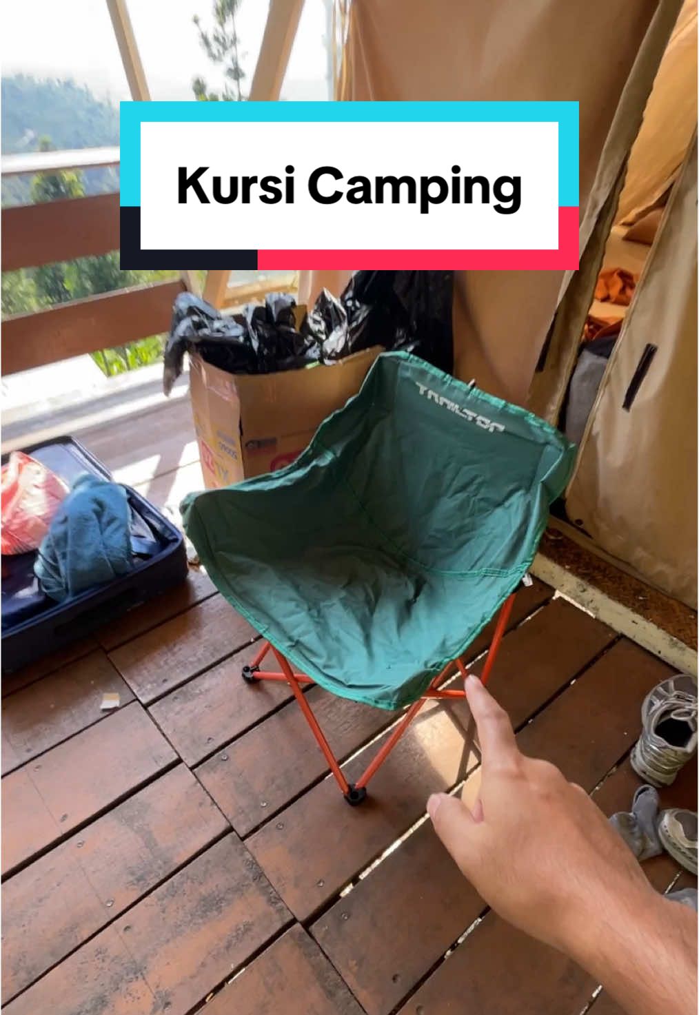 Kursi camping ini compact dan nyaman 👌🏻  #kursilipat #kursicamping #luthfiaziz11 #trailtop #kursilipatmurah 