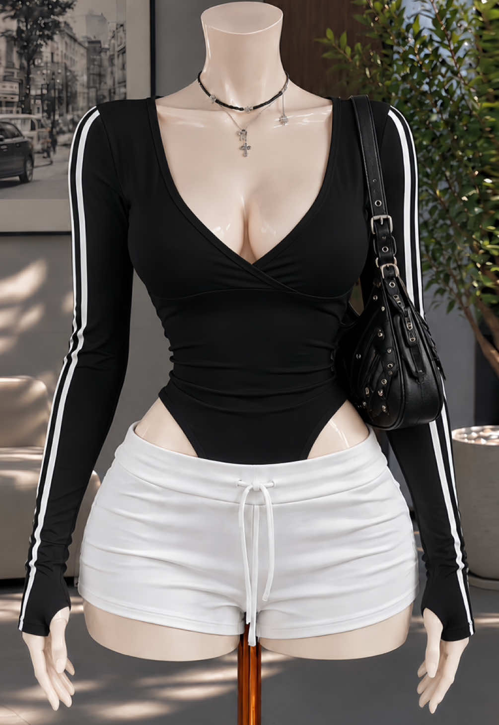 Bodysuit xỏ ngón slayy ( chỉ áo bodysuit) #outfit #bodysuit #thoitrangnu #viral 