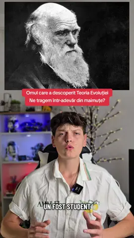Charles Darwin, omul care a descoperit Teoria Evoluției. Se trag oamenii într-adevăr din primate?  Lasă-mi un Follow pentru mai multe clipuri și Trimite acest video prietenilor tăi #fyp #bucuresti #HistoryTime #darwin #evolution 