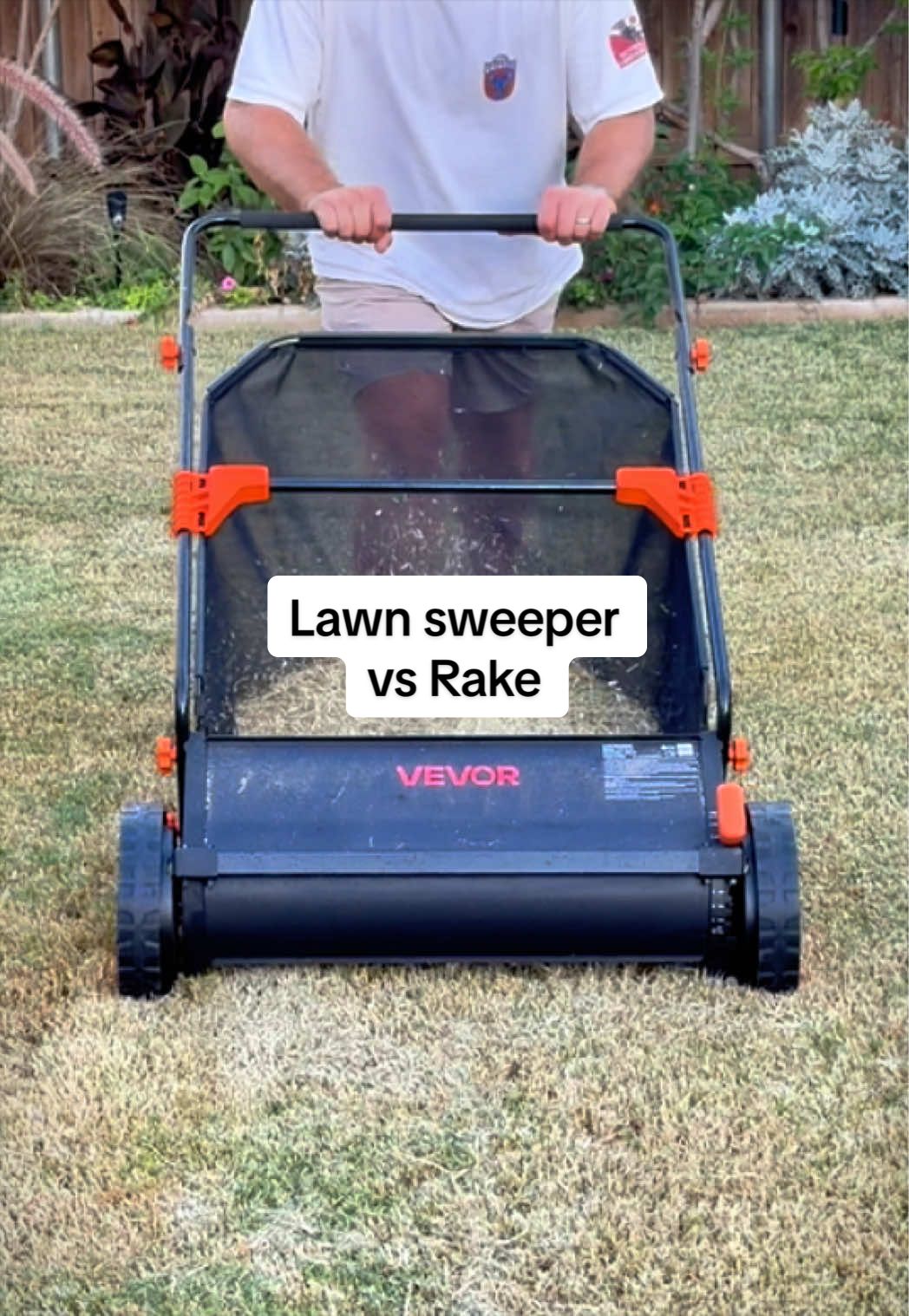 Only takes minutes to get the yard clean now.  No rake needed. @VEVOR Home Improvement #lawnsweeper #yardcleanup #lawnsweeper #vevor #tiktokshopfalldealsforyou 