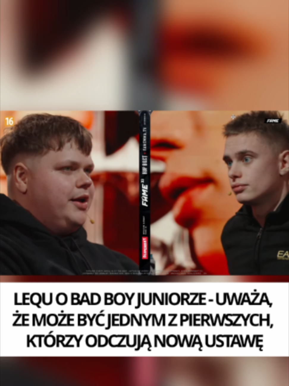 LEQU O BAD BOY JUNIORZE - UWAŻA, ŻE MOŻE BYĆ JEDNYM Z PIERWSZYCH, KTÓRZY ODCZUJĄ NOWĄ USTAWĘ #lequ #badboyjunior #mareczek #boxdel #fame #famemma #fame33 #szachta #torun