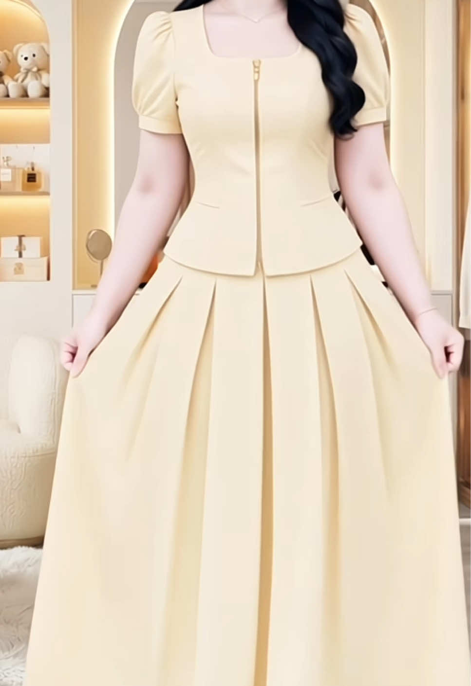 SET PEPLUM TRUNG NIÊN – NHẸ NHÀNG MÀ SANG HẾT NẤC #setpeplum #thoitrangtrungnien #setchânvay #thoitrangnu #setdodutiec 
