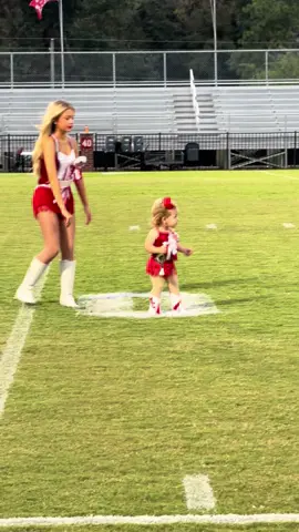 When you get to be your big sisters mascot! 😍 #twirler #futuretwirler #fyp #raiders #majorette  