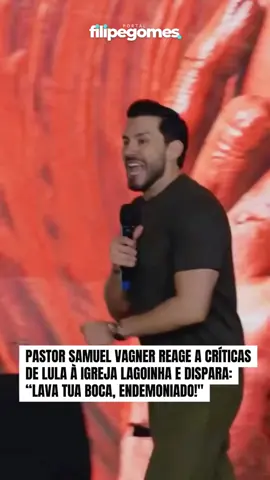 🚀 ATAQUE E REAÇÃO NO MEIO EVANGÉLICO - O pastor Samuel Vagner publicou um vídeo de forte repercussão nas redes sociais rebatendo as declarações do presidente e candidato à reeleição Luiz Inácio Lula da Silva (PT) contra a Igreja Batista da Lagoinha e o pastor André Valadão. Classificando a atitude de Lula como 