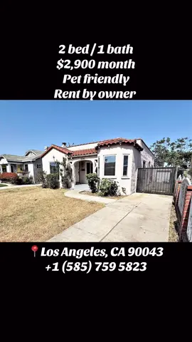 🏡✨ LOS ANGELES RENTERS — THIS 2-BEDROOM HOME DESERVES YOUR ATTENTION! ✨🏡 📍 6046 6th Ave, Los Angeles, CA 90043 🛏️ 2 Bedrooms 🛁 1 Bathroom Looking for your next place in Los Angeles? 👀🔑 If you’ve been searching for a 2-bedroom home with a convenient LA location, don’t scroll past this one! Whether you’re relocating, looking for a new home, moving with a roommate, or simply ready for a fresh start, send me a DM 📩 for more information and rental details. 🔥 Interested? Don’t just like the video — MESSAGE ME! 📲 Text/Call: +1 (585) 759-5823 💬 DM me “6046” for more details. 📥 You can also DROP YOUR PHONE NUMBER in the DM so I can contact you directly. Save this post 📌 and share it with someone currently looking for a home in Los Angeles! 🏠❤️ ⚠️ Serious inquiries only. Message now for additional information, availability, and next steps. #LosAngelesRentals #LARentals #LosAngelesHomes #LAHousing #CaliforniaRentals                         