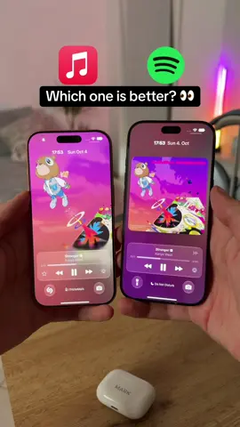 Apple Music VS Spotify - which one is better? #applemusic #spotify #comparison 