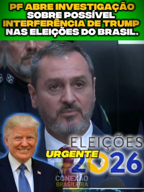 No dia da votação, PF abre investigação contra Trump por suposta interferência nas eleições do Brasil. Zelo institucional ou manobra política de última hora? Dexe sua opnião nos comentários! #trump #eleições2026 #pf #brasil #política