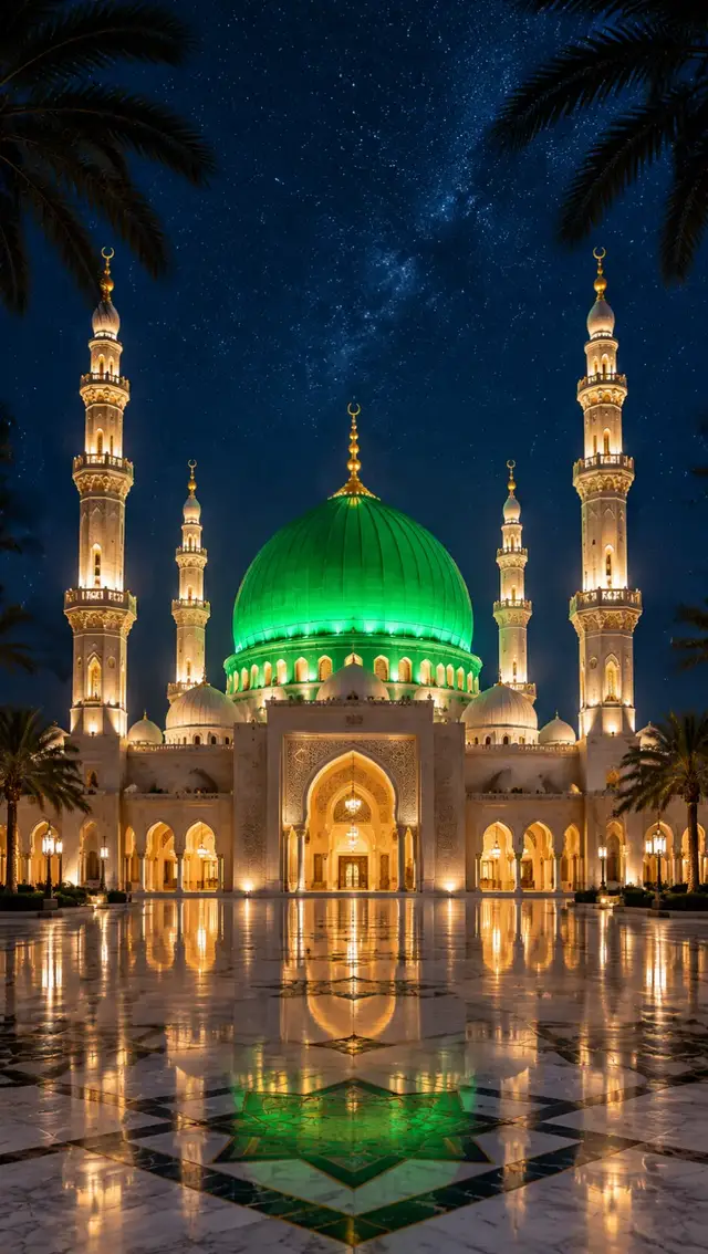 Want to capture the awe of Masjid Al Nabawi in your next video? Here's how to film it right:Focus on the tranquil, grand feeling of the Prophet's Mosque. Keep your shots smooth and focused.Viral clips use slow pans over the architecture and lighting. This shows reverence and draws viewers in instantly.Film close-ups of the beautiful arches or green domes, using soft, uplifting background music for mood.Show a wide, clear view of the main prayer hall-that moment of quiet beauty is the peak!What's your favorite part of this holy place? #madinah #masjidalnabawi #islamicreels #faithjourney. 